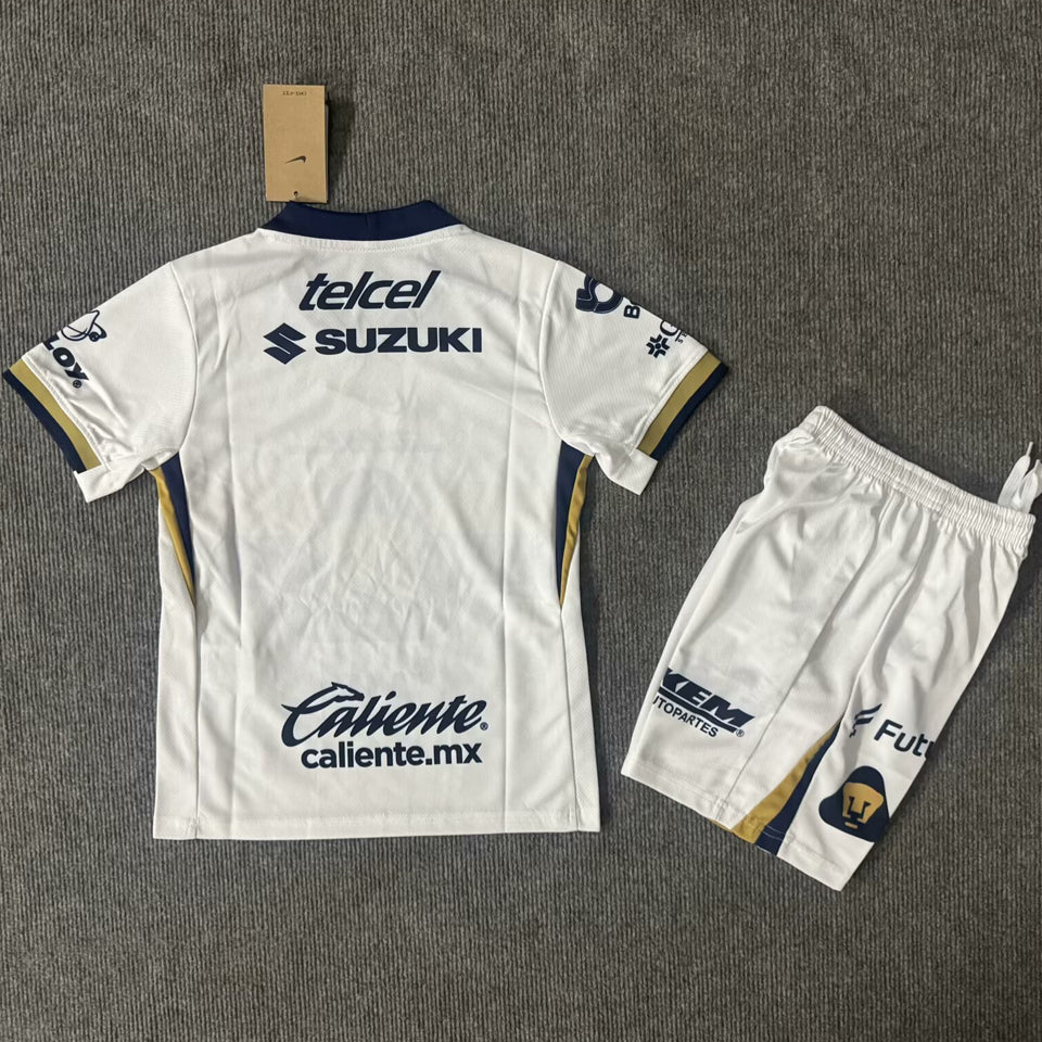 2025/26 Pumas UNAM Home Short Sleeve Jersey for Kids