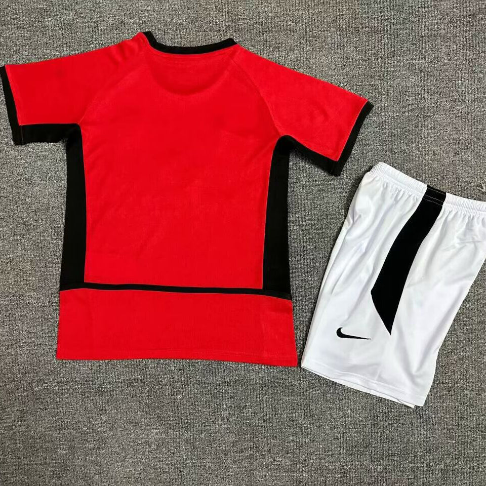 2002/04 Manchester United Home Short Sleeve Retro Kids Jersey