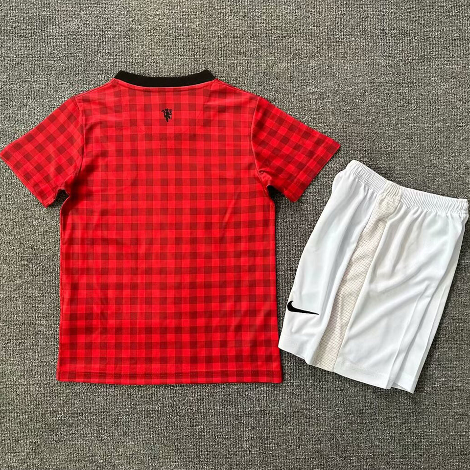 2012/13 Manchester United Home Short Sleeve Retro Kids Jersey