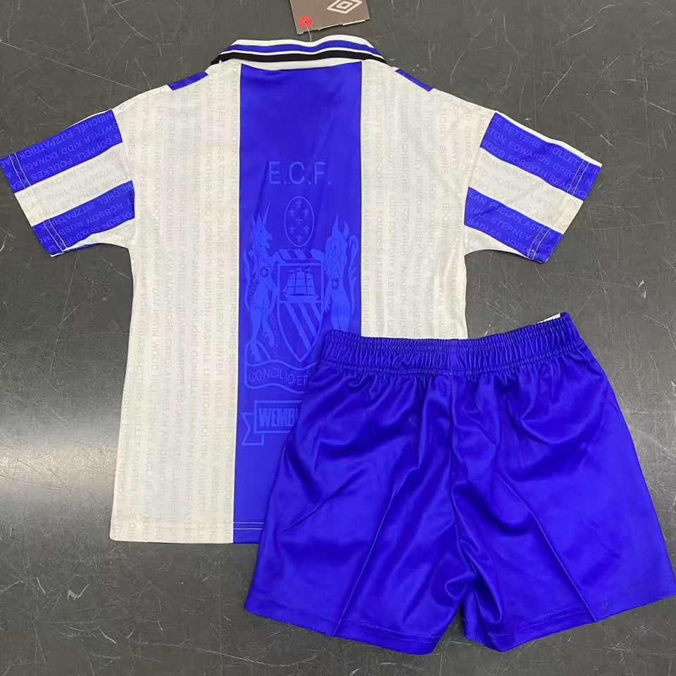 1995/96 Manchester United Third Short Sleeve Retro Kids Jersey