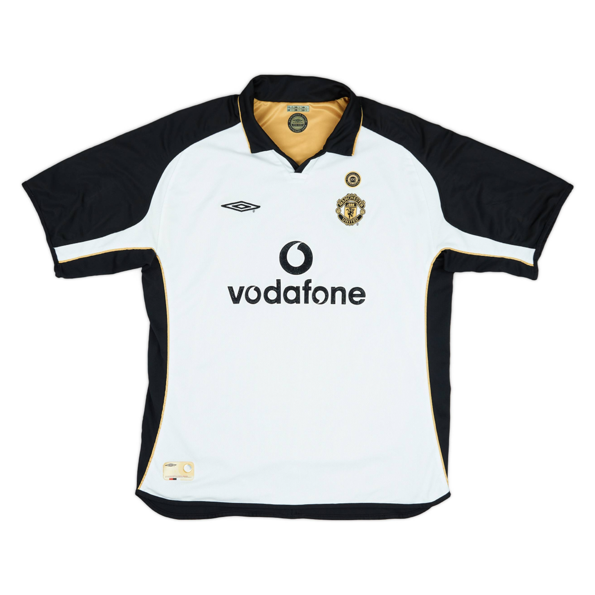 2002-03 Manchester United FC Special White Gold 100th Anniversary Kit