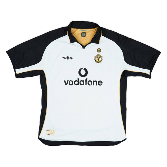 2002-03 Manchester United FC Special White Gold 100th Anniversary Kit