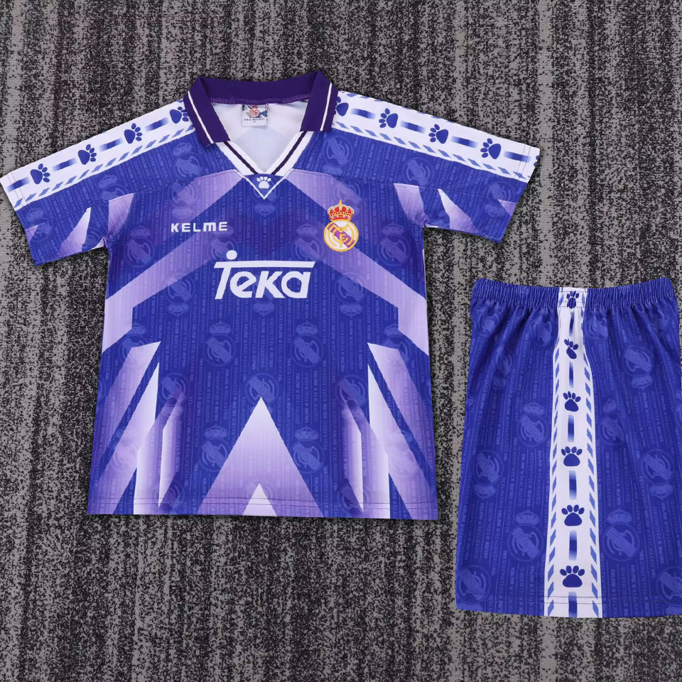 1966/97 Real Madrid Away Short Sleeve Retro Kids Jersey