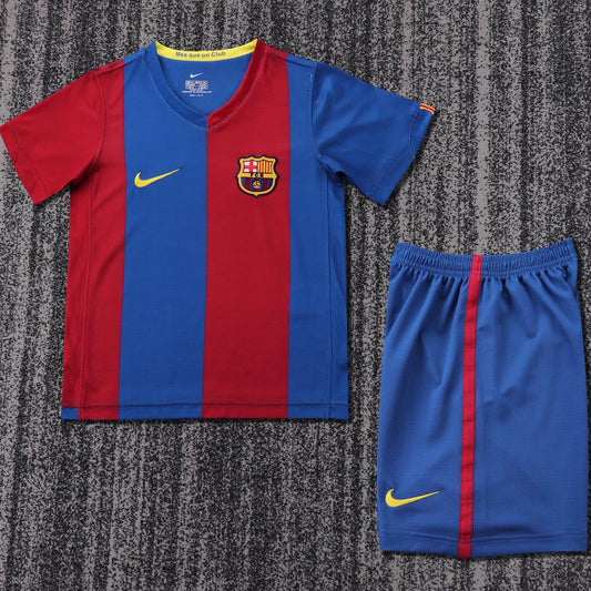 2006/07 Barcelona Home Short Sleeve Retro Kids Jersey