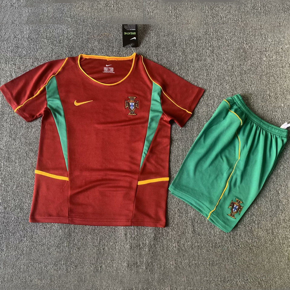 2002 Portugal Home Children's National Team Retro