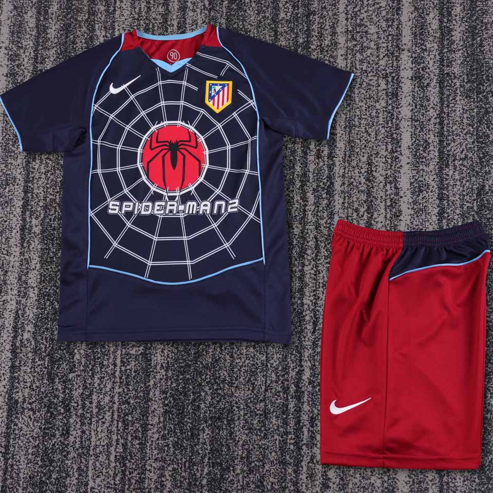 2004/05 Atletico Madrid Away Short Sleeve Retro Kids Jersey