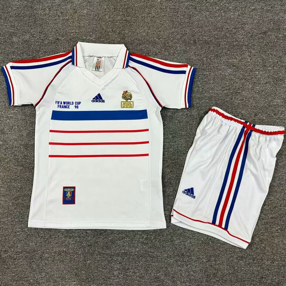 1998 France Away Kids National Team Retro