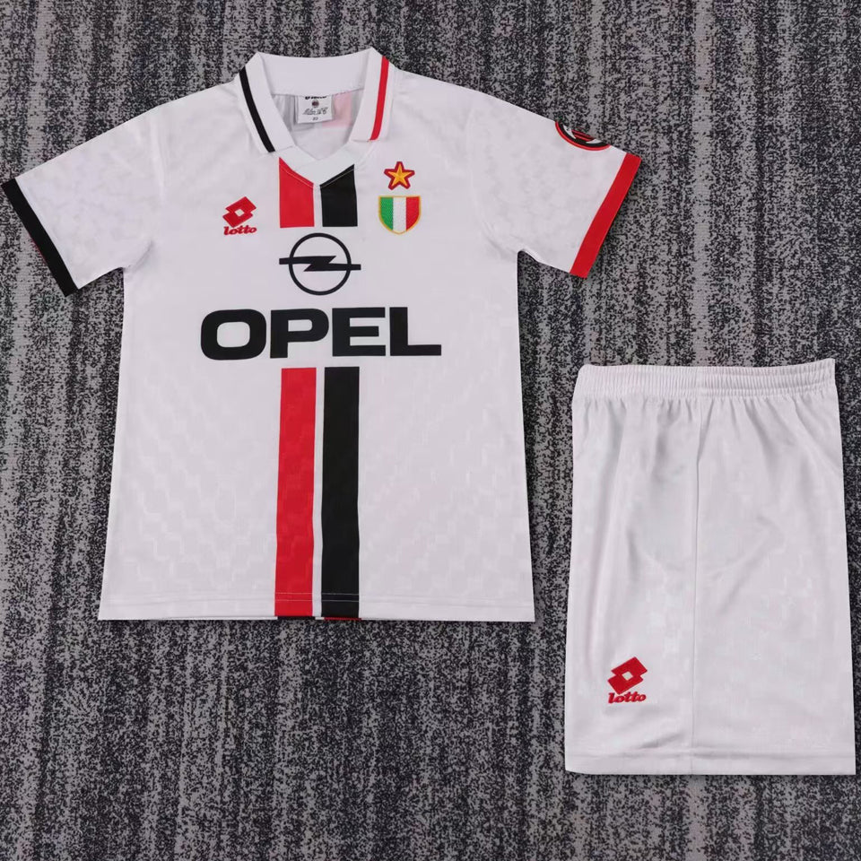 1996/97 AC Milan Away Short Sleeve Retro Kids Jersey