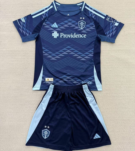 2025/26 Seattle Sounders Away Short Sleeve Kids Jersey