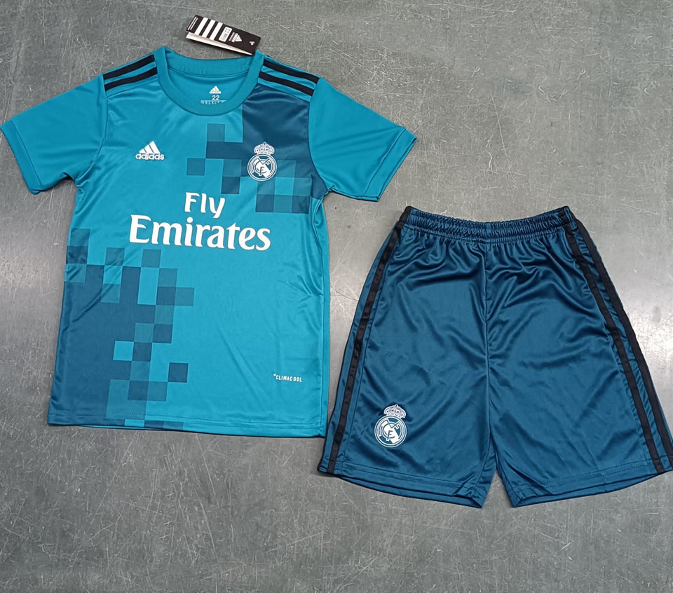 2017/18 Real Madrid Third Short Sleeve Retro Kids Jersey