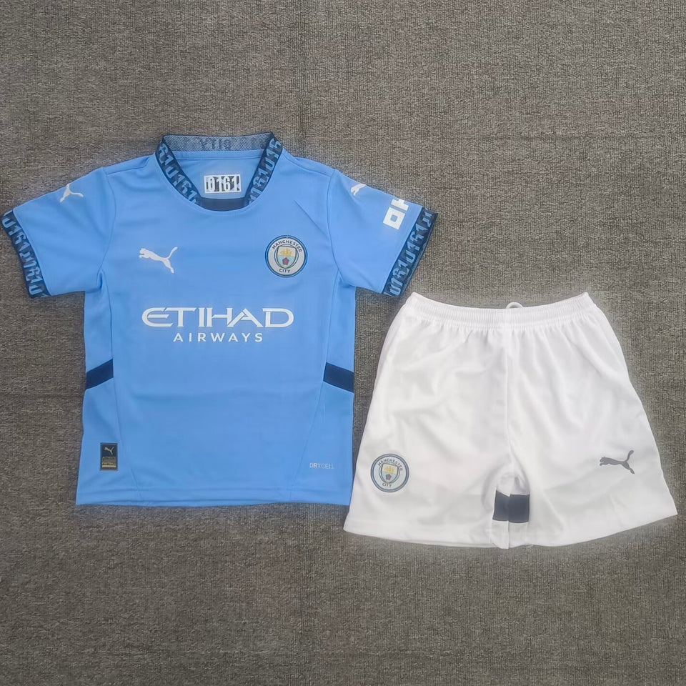 2024/25 Manchester City Home Short Sleeve Kids Jersey