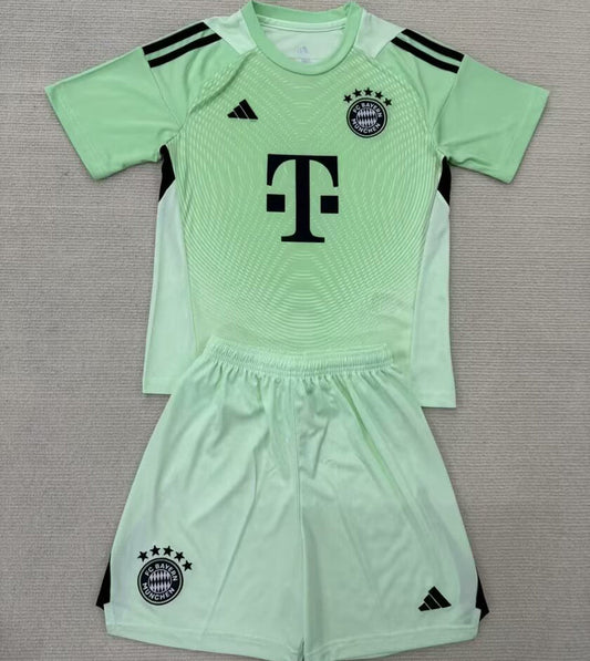 2025/26 Bayern Munich Goalkeeper Short Sleeve Jersey for Kids
