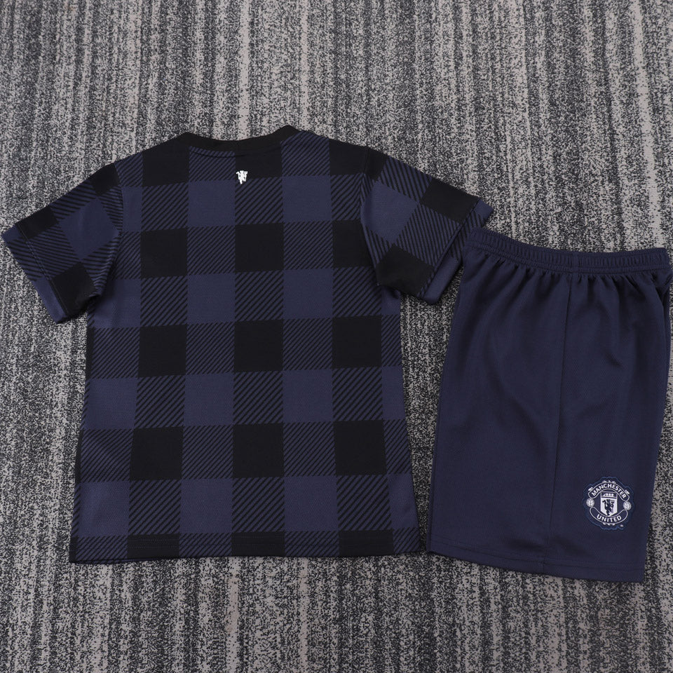 2013/14 Manchester United Away Short Sleeve Retro Kids Jersey
