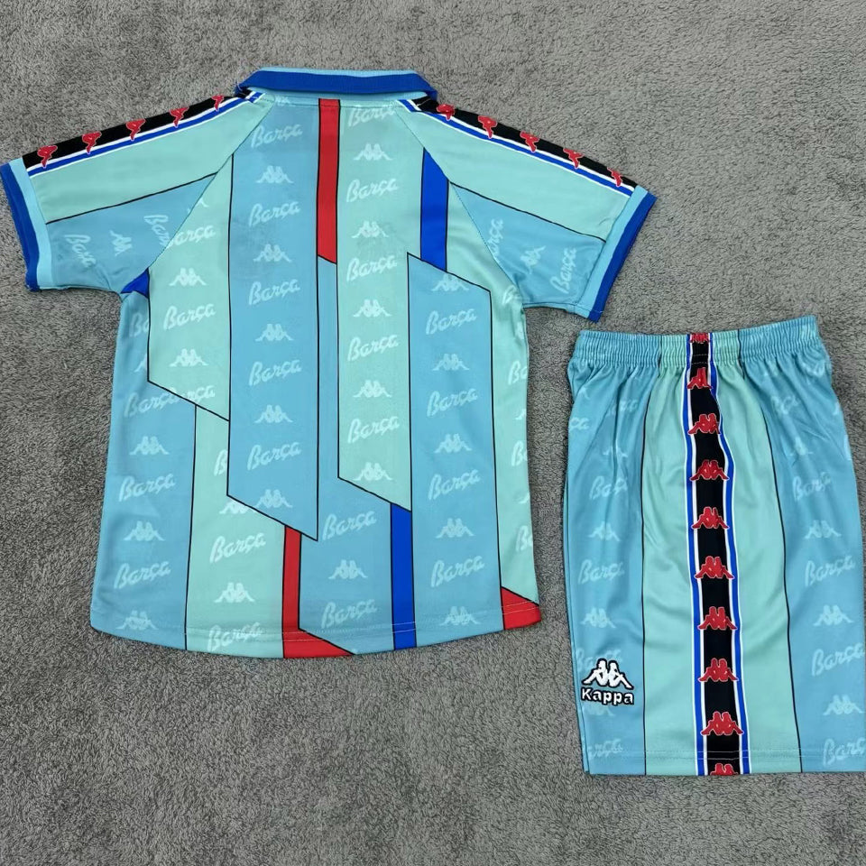 1996/97 Barcelona Away Short Sleeve Retro Kids Jersey