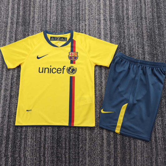 2008/09 Barcelona Away Short Sleeve Retro Kids Jersey