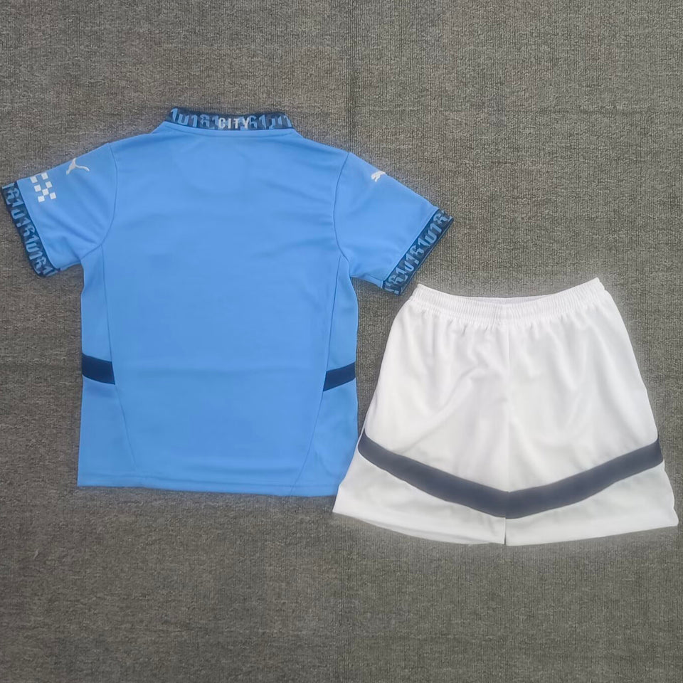 2024/25 Manchester City Home Short Sleeve Kids Jersey
