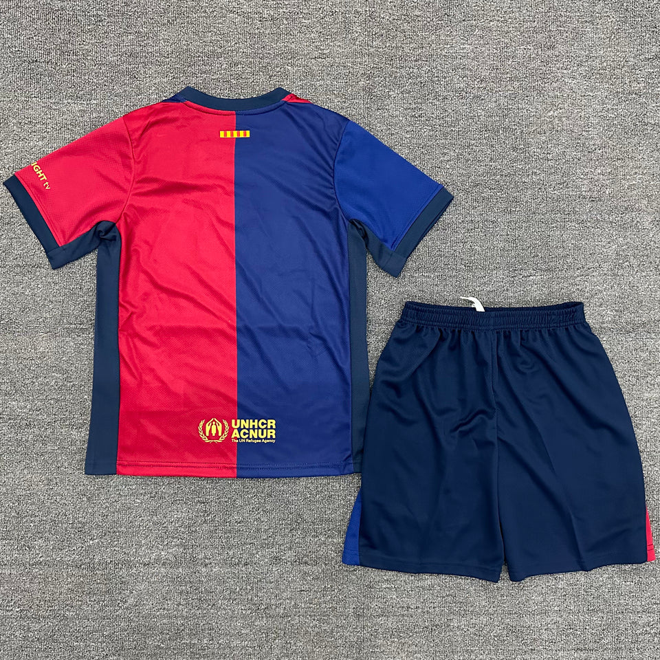 2024/25 Barcelona Home Short Sleeve Jersey for Kids