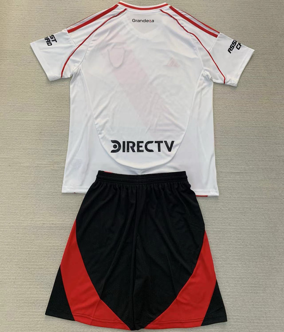 2024/25 River Plate Home Short Sleeve Jersey for Kids
