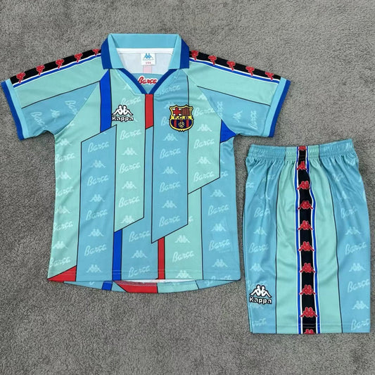 1996/97 Barcelona Away Short Sleeve Retro Kids Jersey
