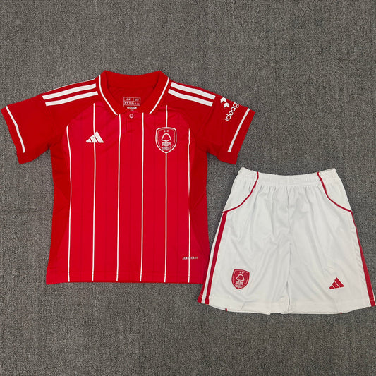 2025/26 Nottingham Forest Home Short Sleeve Kids Jersey