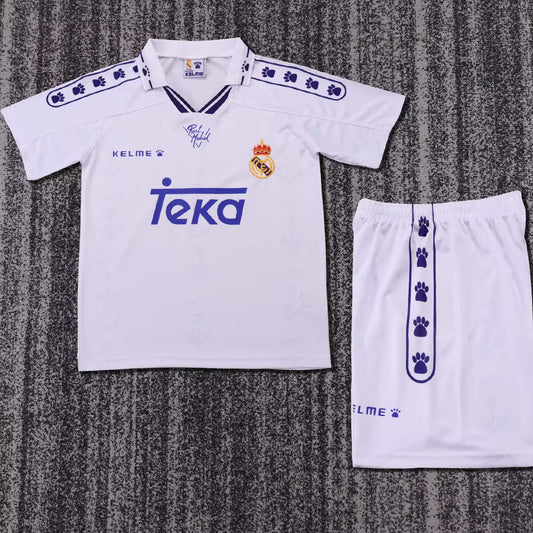 1994/96 Real Madrid Home Short Sleeve Retro Kids Jersey