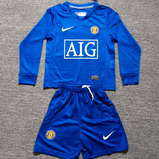 2008/09 Manchester United Third Long Sleeve Retro Kids Jersey