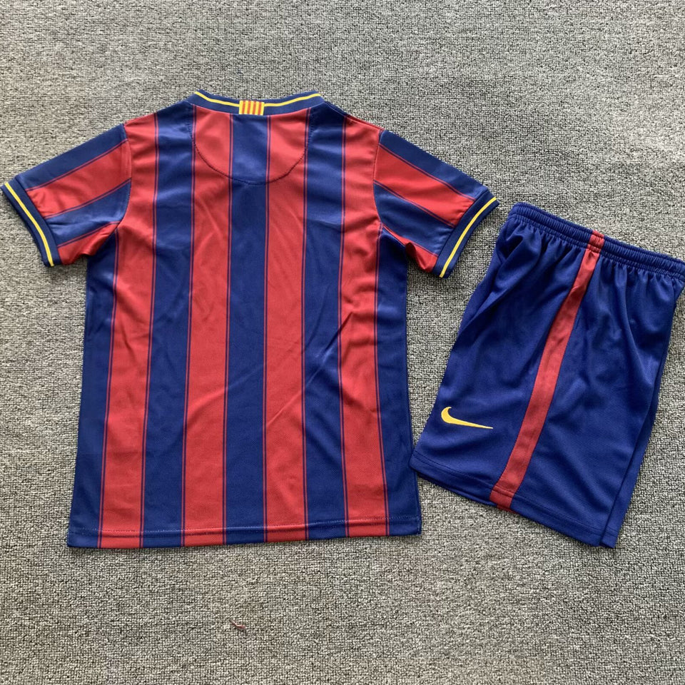2009/10 Barcelona Home Short Sleeve Retro Kids Jersey