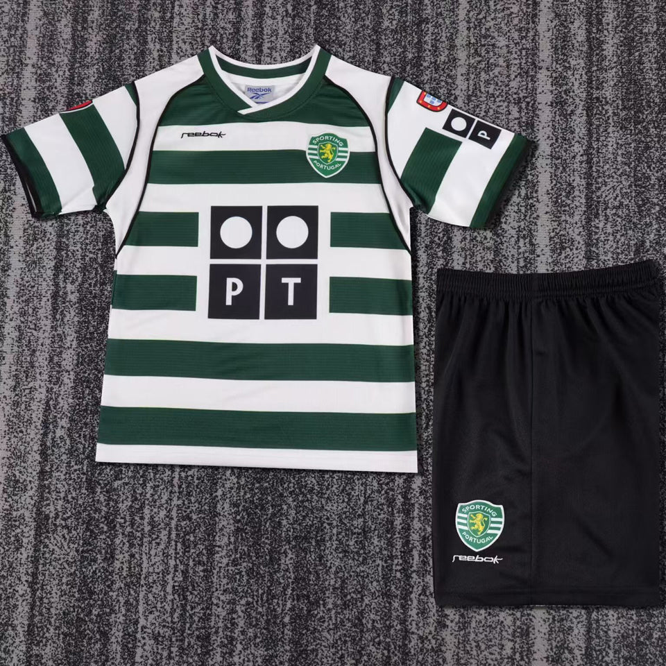 2001/03 Lisbon Home Short Sleeve Retro Kids Jersey