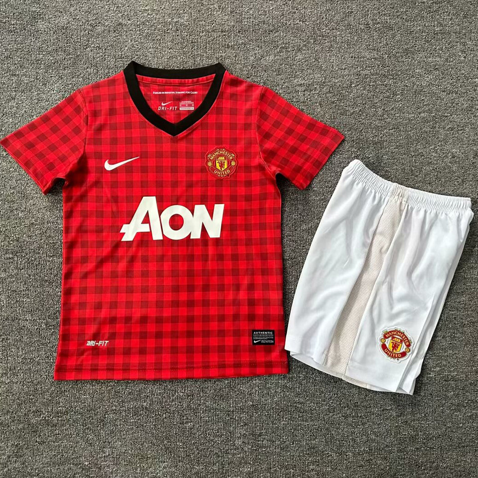 2012/13 Manchester United Home Short Sleeve Retro Kids Jersey