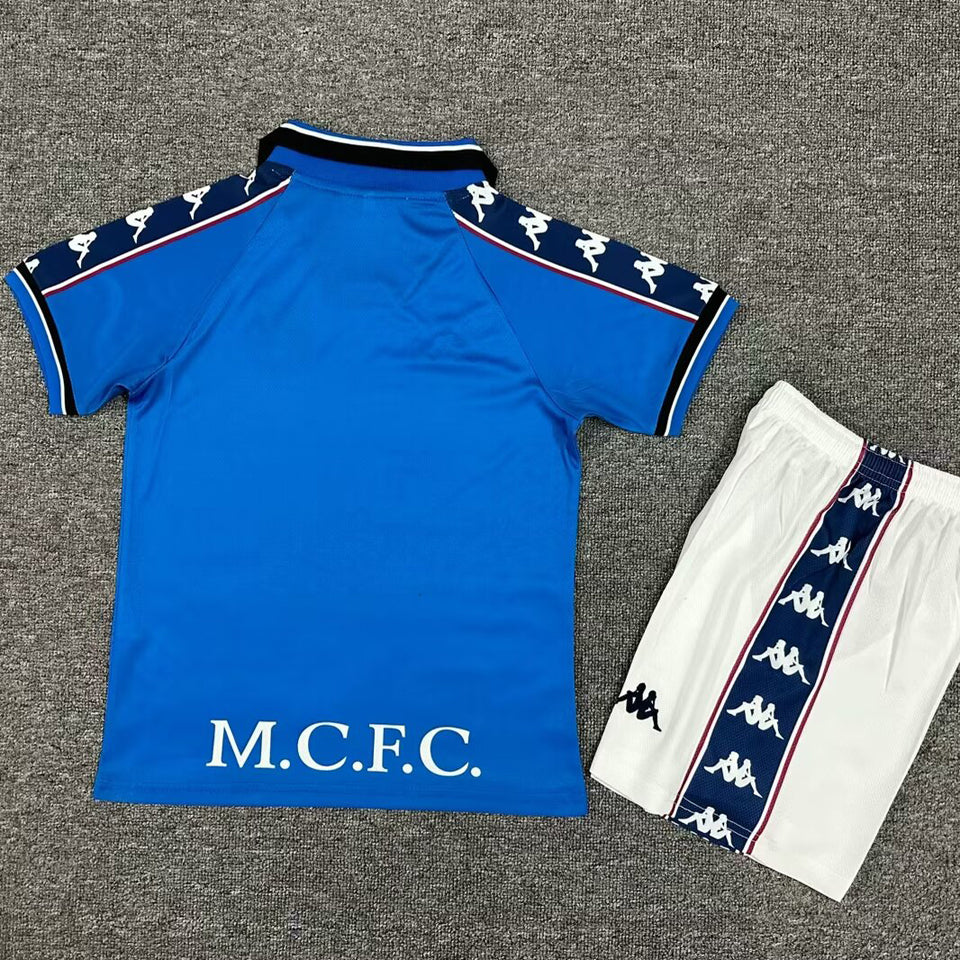 1997/98 Manchester City Home Short Sleeve Retro Kids Jersey