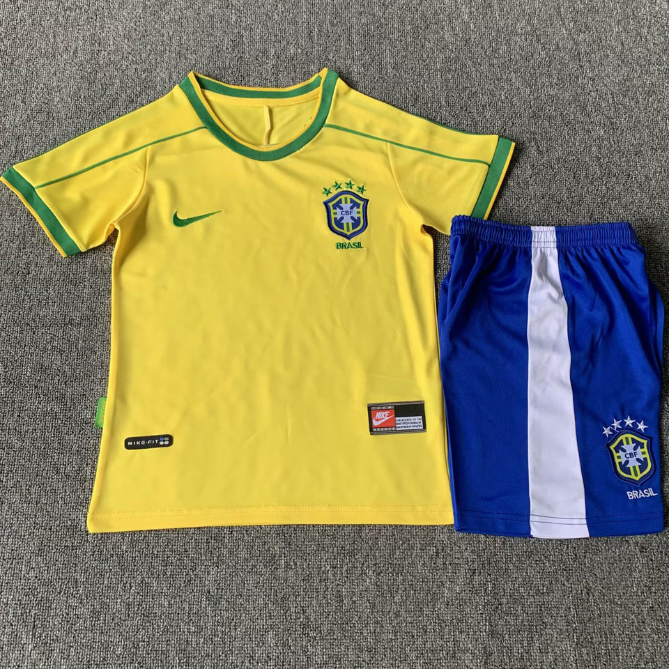 1998 Brazil Home Kids Retro Teams