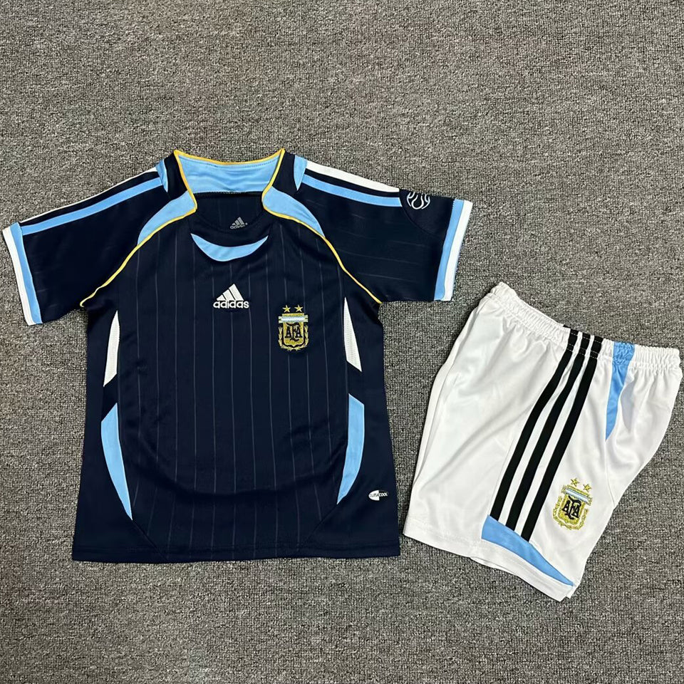 2006 Argentina Away Kids National Team Retro