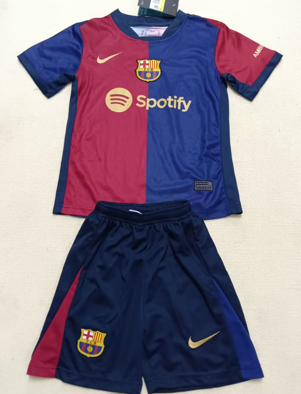 2024/25 Barcelona Home Short Sleeve Jersey for Kids
