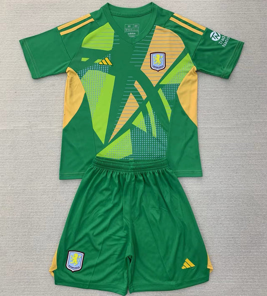 2024/25 Aston Villa Goalkeeper Short Sleeve Jersey for Kids