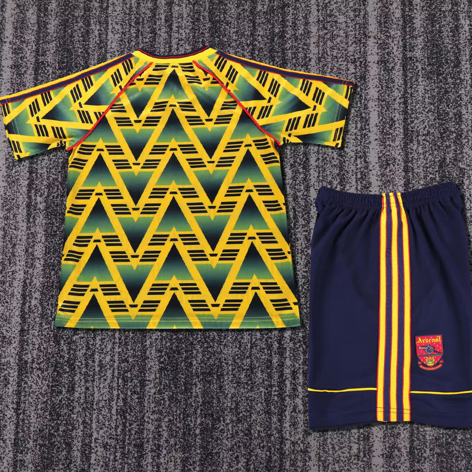 1991/93 Arsenal Away Short Sleeve Retro Kids Jersey