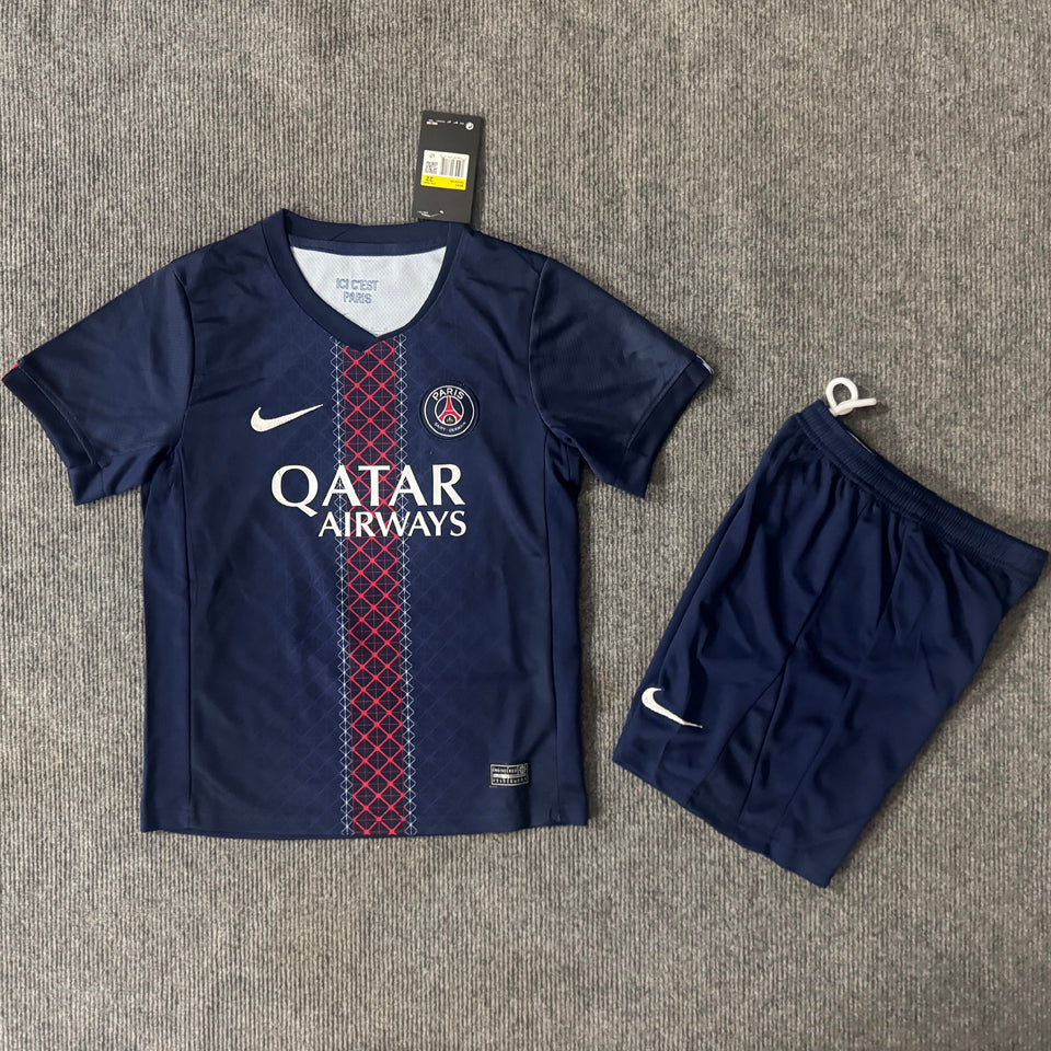 2025/26 PSG Home Short Sleeve Jersey for Kids