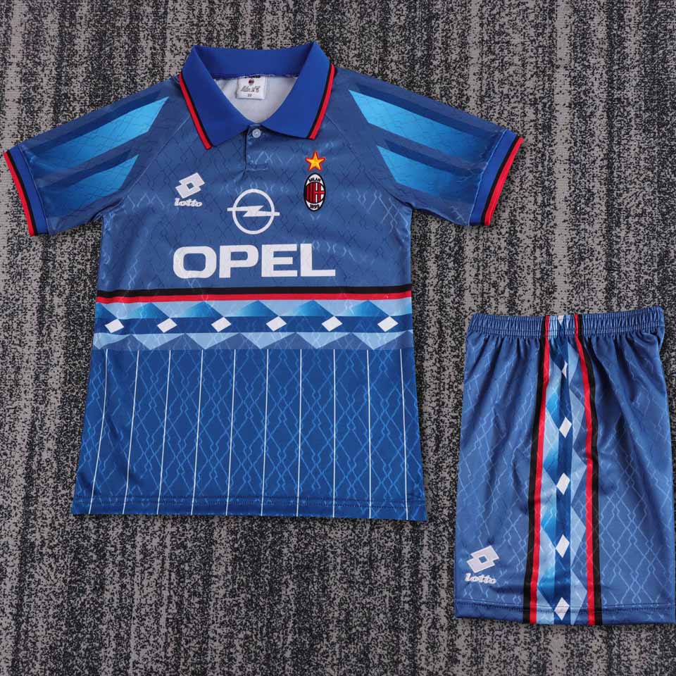 1995/96 AC Milan Away Short Sleeve Retro Kids Jersey