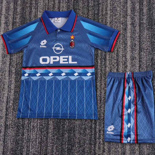 1995/96 AC Milan Away Short Sleeve Retro Kids Jersey
