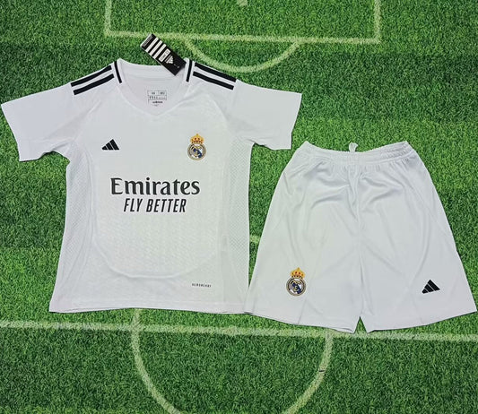 2024/25 Real Madrid Home Short Sleeve Jersey for Kids