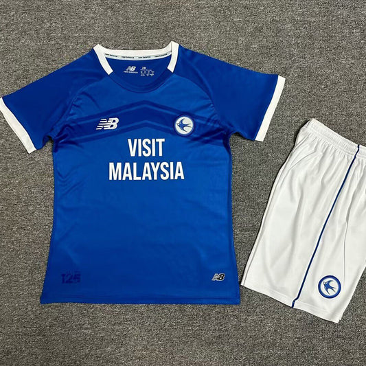 2024/25 Cardiff City Home Short Sleeve Kids Jersey