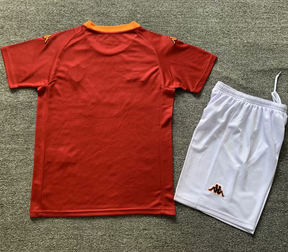 2000/01 Roma Home Short Sleeve Retro Kids Jersey
