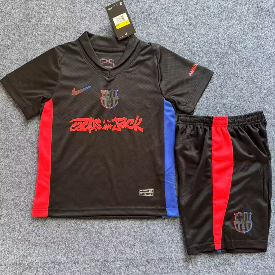 2024/25 Barcelona Away Short Sleeve Kids Jersey