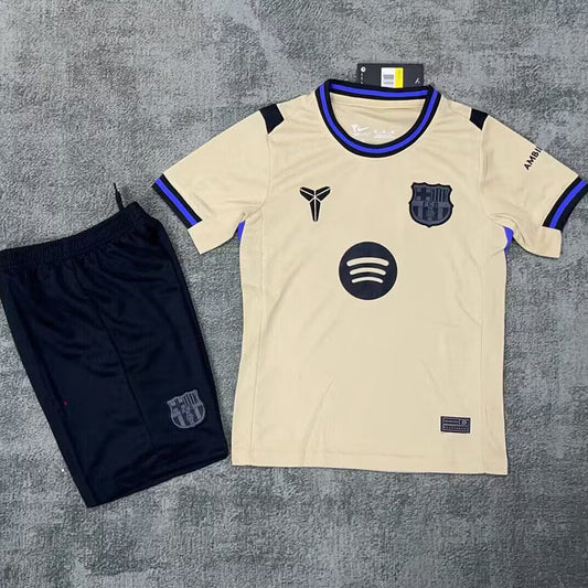 2025/26 Barcelona Away Short Sleeve Kids Jersey