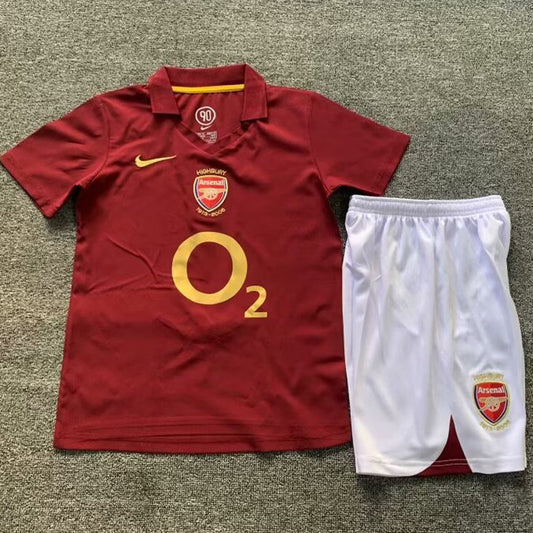 2005/06 Arsenal Home Short Sleeve Retro Kids Jersey