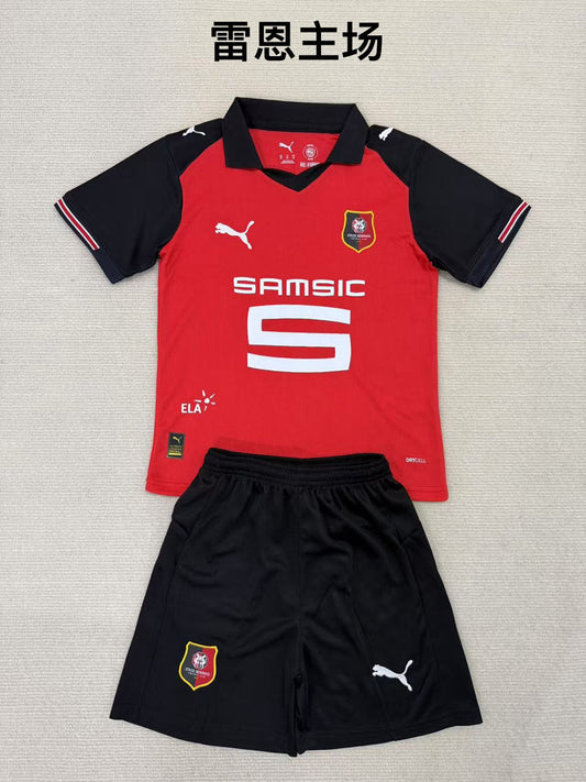 Jersey 2025/26 Rennais Home Short Sleeve Child
