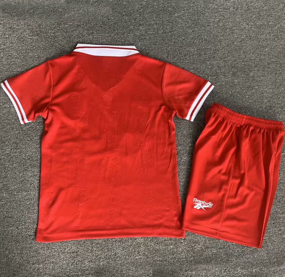 1996/97 Liverpool Home Short Sleeve Retro Kids Jersey