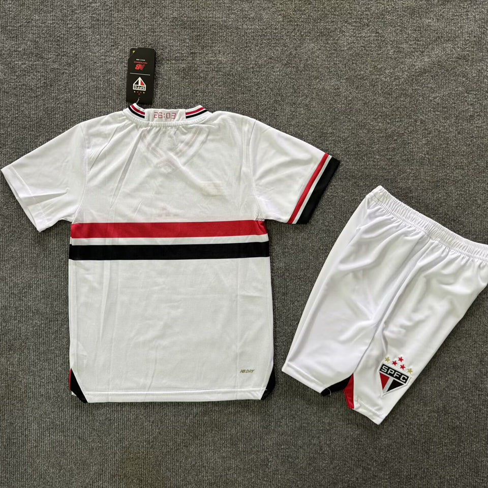 2025/26 Sao Paulo Home Short Sleeve Kids Jersey
