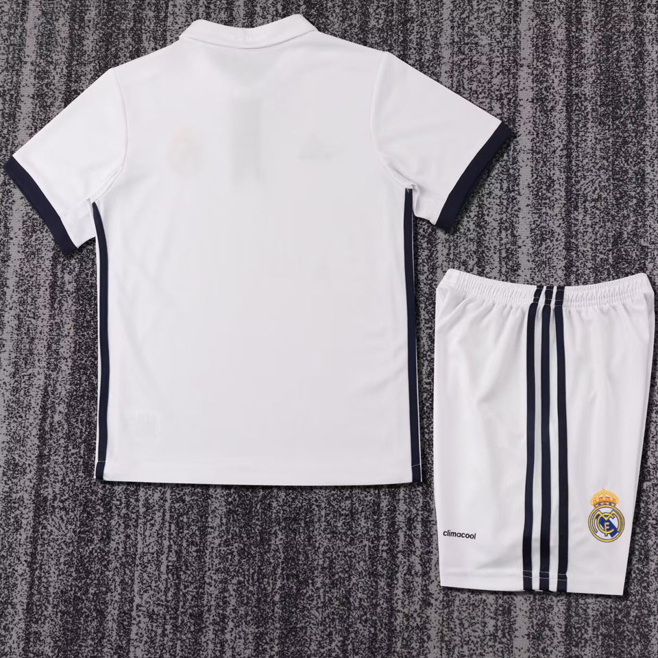 2016/17 Real Madrid Home Short Sleeve Retro Kids Jersey