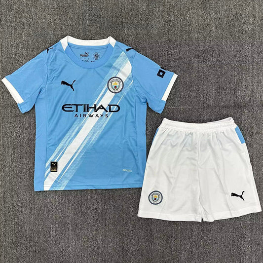 2025-26 Manchester City Home Kit Kids